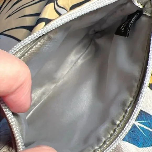 Coach Julia Op Art Lurex Wristlet Wallet Silver Signature Leather Trim - Picture 9 of 9